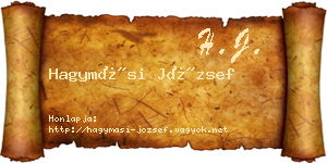 Hagymási József névjegykártya